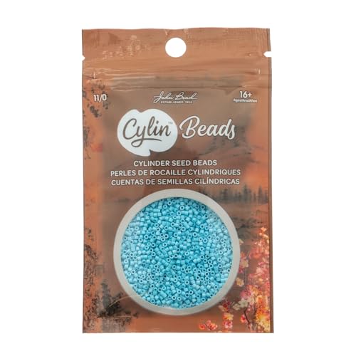 John Bead 25g Cylin Beads Opaque Light Blue 11/0 Glass Cylindrical Seed Beads for Jewelry Bracelets Necklaces Earrings Making Embroidery - color: Light Blue