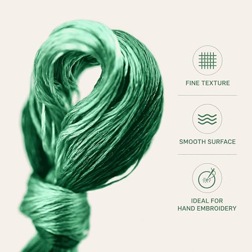 Natural 100% Silk Thread, Handmade Embroidery Thread Silk Floss 7 Colors 110m Each (89) - color: 89