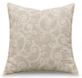 Scroll Vine Embroidered 18x18 Throw Pillow Cover, Natural - color: Natural-maurice Scroll, size: 18" x 18" (Pack of 1)