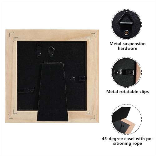 CORE ART 6x6 Picture Frame, Solid Wood Rustic Dark Gray - color: Dark Grey, size: 6x6 - 1 pack