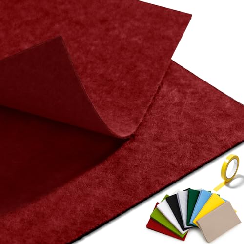 Red Felt Fabric 36" x 36", 1 Square Yard Stiff Acrylic Felt Sheet - color: Red, size: 36" X 36" (1 Yard)
