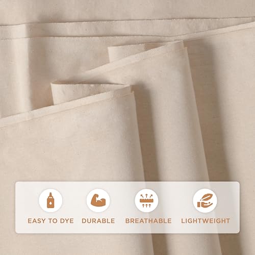 THE ART BOX 100% Cotton Muslin Fabric by The Yard – Natural Unbleached, Medium Weight Sewing Fabric, 63 Inches Wide – Pre-Cut Fabric for Crafts, Quilting & Dressmaking - size: 2 yard pre cut