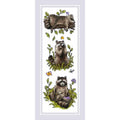 RIOLIS 2223 Three Raccoons Counted Cross Stitch Kit 3.25 x 9.5 in - style: Three Raccoons 2223