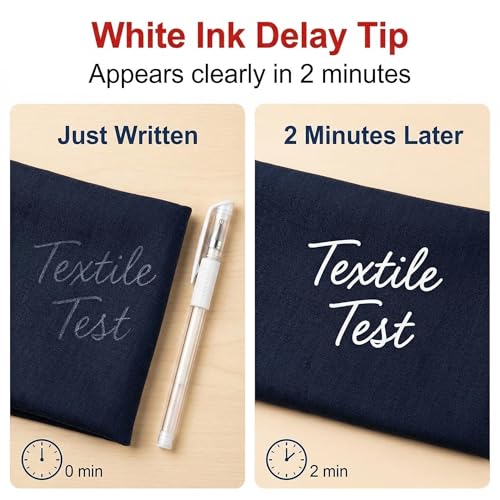 ibotti 5‑Color Heat Erasable Fabric Marking Pens, 10 Free Refills