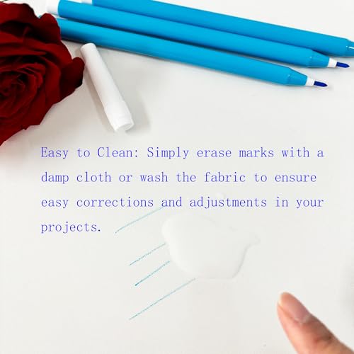 10 PCS Blue Washable Fabric Markers for Sewing