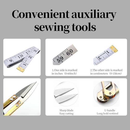Obear 45-Piece Sewing Kit for Adults and Beginners,Big Eye Stainless Steel Sewing Needles Kit for Hand Sewing with Storage Box and Portable Pouch - style: 45 Pcs Steel Sewing Needles Kit