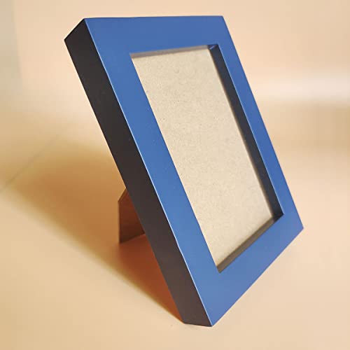 3.5x5 Picture Frames Blue Solid Wood Frame, Plastic Panel (Film Needs to be Removed) Table or Wall.Front Window Opening 3x4.5 inch. - color: Blue, size: 3.5x5