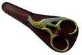 3.5 Inch Professional Stork Embroidery Scissors with Burgundy Scabbard - Tenartis 376 Made in Italy - color: Burgundy