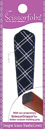 Designer Scissors Sheaths Shears Protective Covers-For Small Embroidery Scissors - Black & White Diamonds Design-#SS-211 - color: Black & White Diamonds, size: Single Small Size