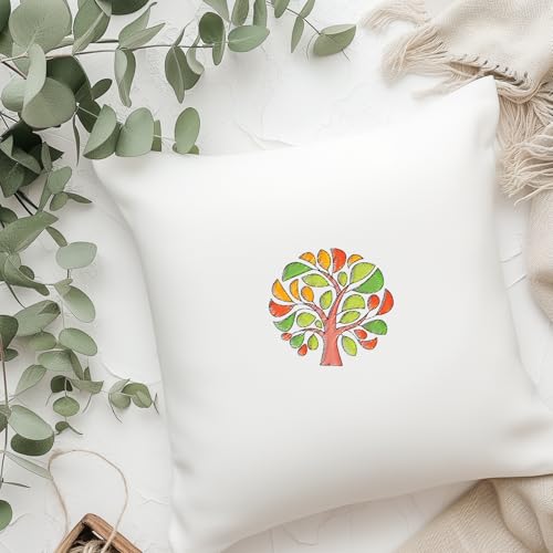 ORIGACH 4 Sheets Water Soluble Embroidery Patterns Stabilizers - Pre-Printed Tree of Life Designs - Stick & Stitch Embroidery Paper for Hand Sewing Lovers - color: Tree of Life