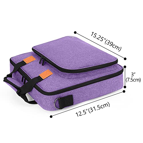 LUXJA Embroidery Project Bag, Embroidery Kits Storage Bag (Bag Only), Purple - color: Purple
