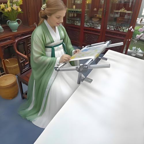 Couple Embroidery Art Cross-Stitch Stand Embroidery Frame Stand Aluminum Alloy Embroidery Frame Stand Adjustable Cross-Stitch Stand Suitable for Embroidery and Sewing (Desktop) - style: Desktop