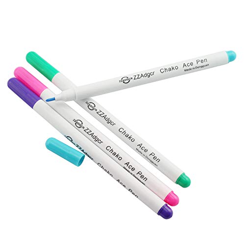 bouti1583 Disappearing Ink Fabric Marker Pen for Sewing Art Washable Art and Lettering 12PCS 6 Color Vanishing Air Erasable Pen
