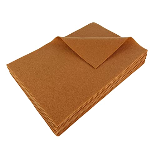 Jtnohx Color Felt Fabric Soft Felt Sheets for Crafts Brown 20Pcs 8"x12" - color: Brown