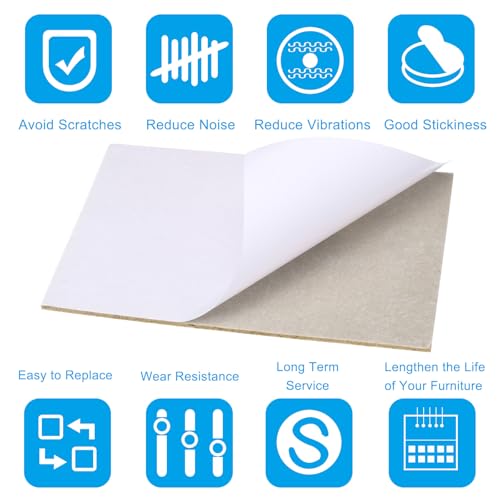 PATIKIL 12x8 Inch Beige Felt Furniture Pad, 5 Pack, Rectangular, Anti-Scratch, Adhesive Backed - color: Beige, size: 12x8 Inch