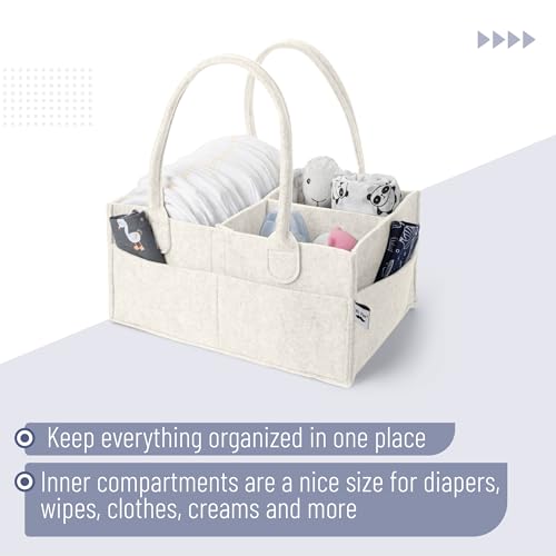 Mr. Pen- Baby Diaper Caddy Organizer, 2 Pack, Beige - color: Beige, size: 2 Pack, Regular