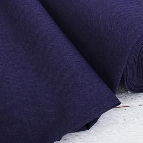 Threadart Navy Linen Fabric - By the Yard, 55" Wide - color: Navy, size: 1 YARD