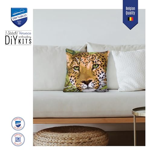 Vervaco Leopard Pillow Cover II Needlepoint Kit - color: Multicolor