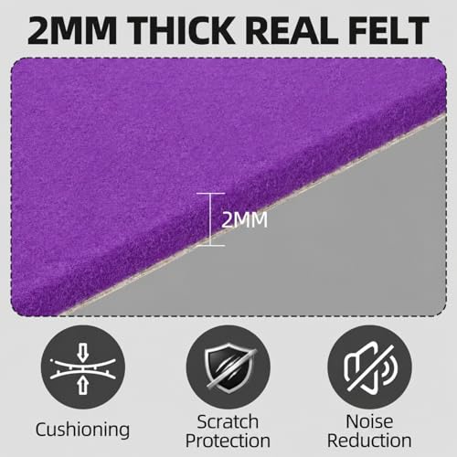 Self Adhesive Felt Sheets, 6PCS 13.4"x10.8" 2mm Thick Purple - color: Purple