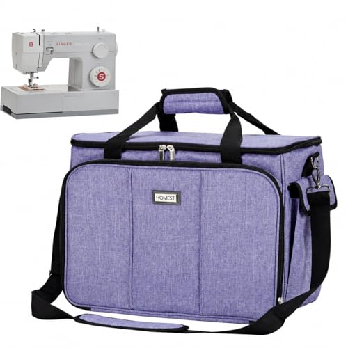 HOMEST Sewing Machine Carry Case, with Shoulder Strap and Front Pocket - color: Purple, size: Sewing Machine Bag Style 1