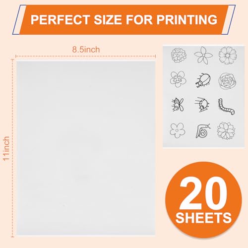 FURWEY Water Soluble Stabilizer for Embroidery,20PCS 8.5x11,Self Adhesive - size: 20P