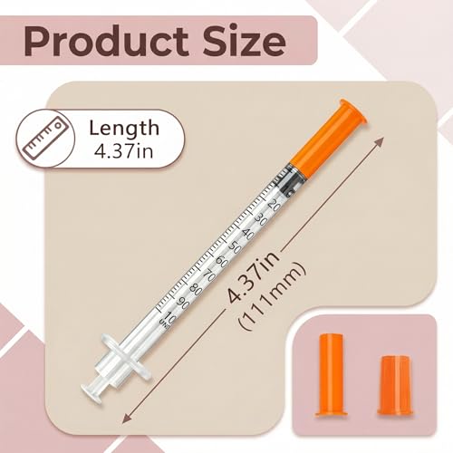 Syring 1ml 30G 5/16" (8mm), Disposable Individual Package – Box of 100 - size: 1ml 30G 5/16 Inch