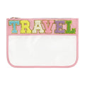 DYSHAYEN Clear Snacks Bag for Travel - color: Pink-Travel