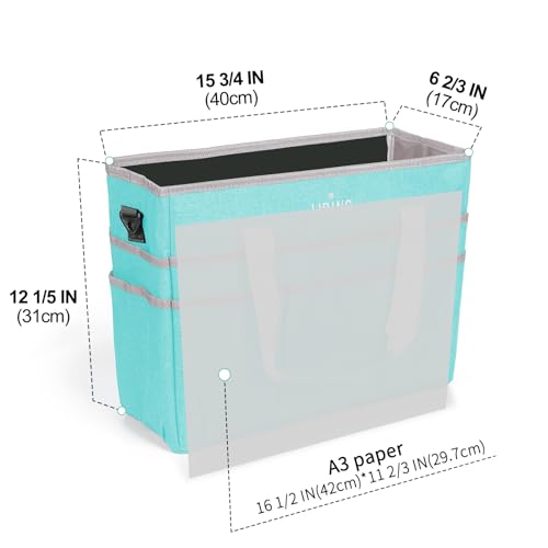 JJRING Craft Organizer Tote Bag Large Art Storage Caddy Sky Blue - color: Sky Blue, size: Large