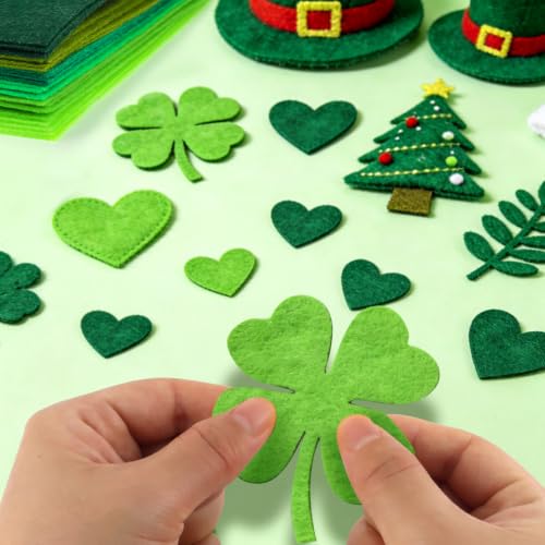 24 Pcs Green Felt Fabric Sheets, 8 Inch X 12 Inch 1mm Craft Felt - color: Green 24pcs