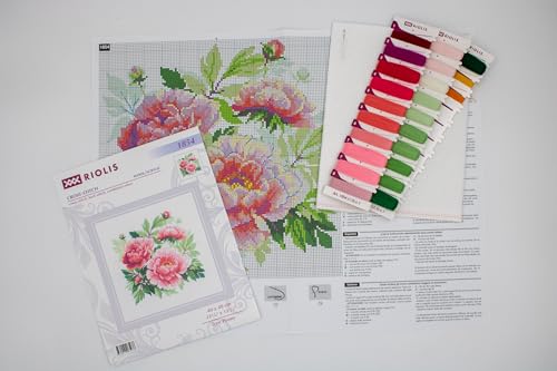 RIOLIS 1854 Tree Peony Counted Cross Stitch Kit 15.75 x 15.75 in