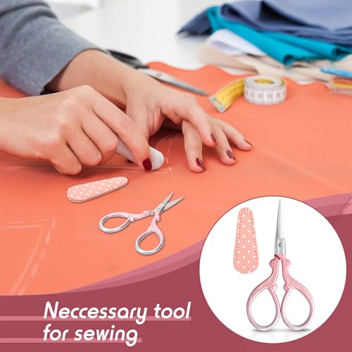 Honoson 4 Pcs Small Embroidery Scissors, 3.6", Simple, Classic Colors - color: Classic Colors