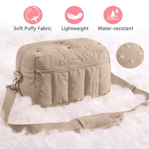 MYBAGZING Crochet Bag Organizer Knitting Bag Yarn Storage for Crochet Hook - color: Beige, size: Medium - 12"