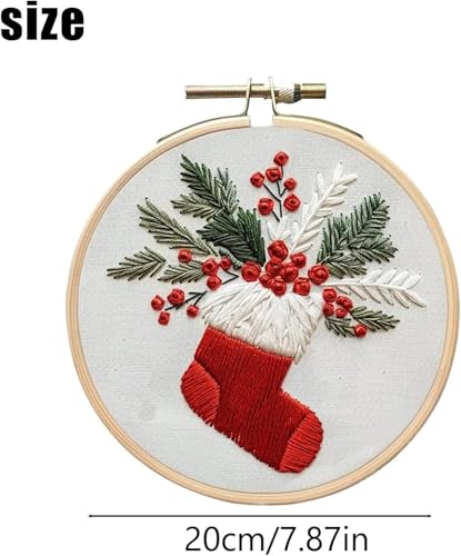 YOUDRN Christmas Embroidery Kits, Fireplaces Embroidery Kits for Adults - color: Fireplaces