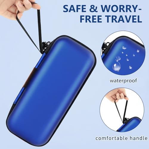Medineed Portable Insulin Cooler Travel Case, 2PCS Ice Packs, Solid Blue - color: Blue-No Temp