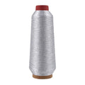 Mandala Crafts Metallic Silver Embroidery Floss for Sewing, 3281 Yard Spool - color: Silver, size: 3000M 3281 Yard