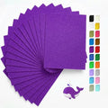 Purple Felt Fabric Sheets Stiff 20 Pcs 8" X 12" 1mm Thick - color: Purple