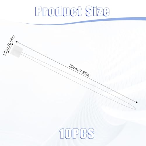 JIYIN 10 Pcs Long Needle Threader, White Punch Needle Threader Needles Threaders for Embroidery Floss Embroidery Stitching Craft Tool for Punch Needles Embroidery Floss Cross Stitch DIY Sewing