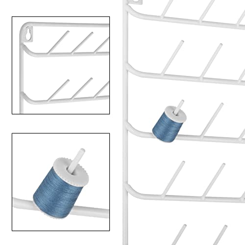 YBING Thread Holder Wall White, 54-Spool Sewing Thread Rack - color: white