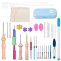 Adjustable Punch Needle Kit for Adults Beginners,2.2mm/2.5mm/3.5mm/5mm Punch Needle,Complete Set for Needle Punching,Punch Needle Tool with Elegant Gift Box,Ideal for Keeping and Presents(Blue)