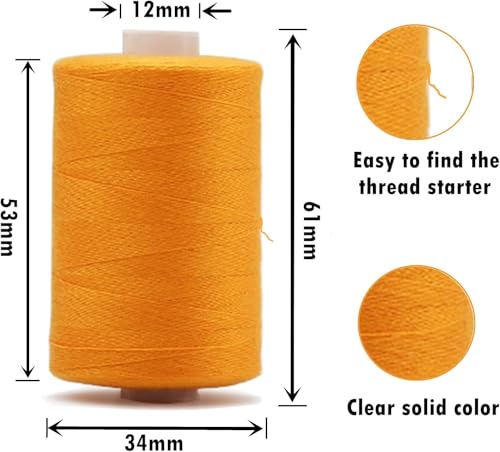 Simthread All Purpose Sewing Thread 98 Spool Assorted 1000 Yards Polyester Threads for Sewing(More Colors-98C) - color: More Colors-98C
