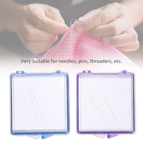 2PCS Magnetic Needle Case 2.8x3x0.4in Holder Sewing Needle Case