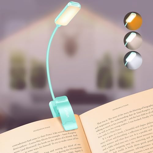 Gritin 9 LED Rechargeable Book Light for Reading in Bed - color: Blue