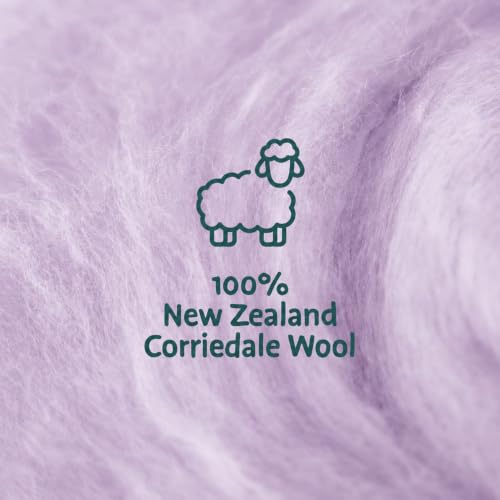 Woolbuddy Corriedale Wool Roving for Needle Felting (Pink Purple) 20g Each - color: Purple