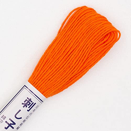 Sashiko Cotton Thread 22 Yards, Orange - color: Orange