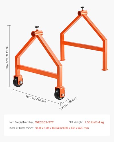VEVOR Wire Spool Rack, 220 lbs Load Capacity, Portable Cable Caddy, Moveable Wire Rack with Wheels, Spool Holder, Up to 29.9 in Diameter, for Electrical Industrial and Retail Use, Working Efficiency - style: Wire Rack