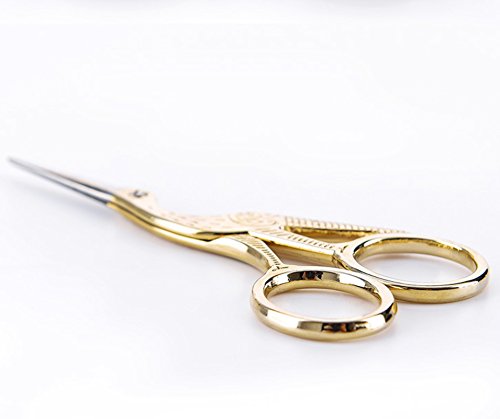 BIHRTC 4.5" Stainless Steel Sharp Tip Classic Stork Scissors Crane Design