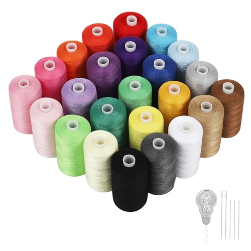 NEX 24 PCS Sewing Thread Kit, 24 Colors Sewing Machine Thread Spool