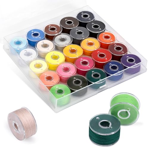 UzecPk 25pcs Assorted Colors Sewing Thread, Embroidery Bobbins Thread - color: 25 Colorful, size: 25 Pcs