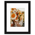 Golden State Art 9x12 Black Picture Frame Mat for 6x8 Real Glass - color: Black, size: 9x12