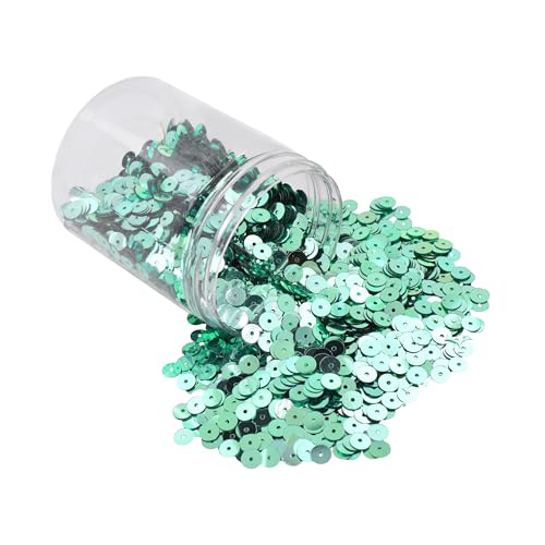 Mandala Crafts 6mm Flat Round Turquoise Sequins for Sewing Embroidery - color: Turquoise, size: 6mm Flat Sequins